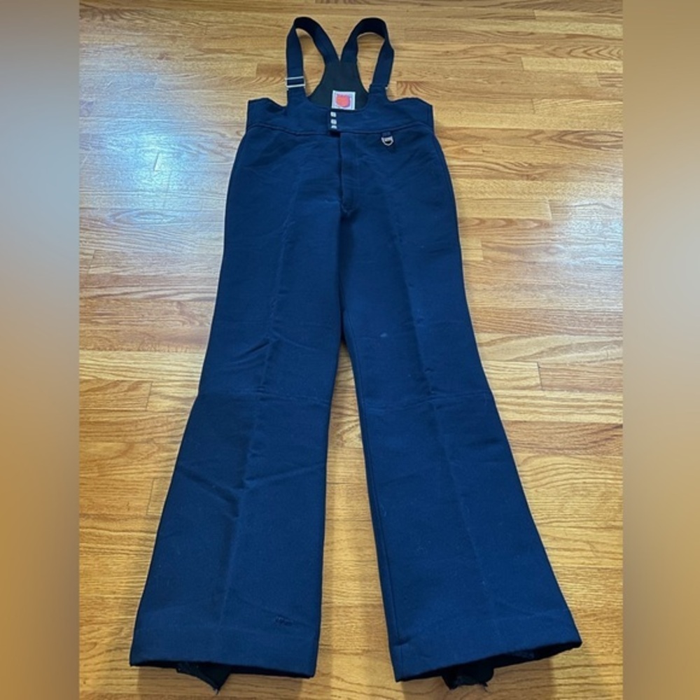 Vintage Skyr Men’s 1970s Bell Bottom Bib Overall Snowpants Size 32